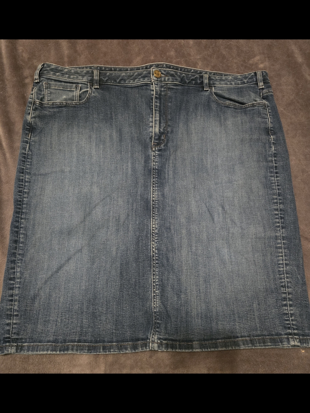 Plus Size Lane Bryant Classic Light Blue Denim Skirt